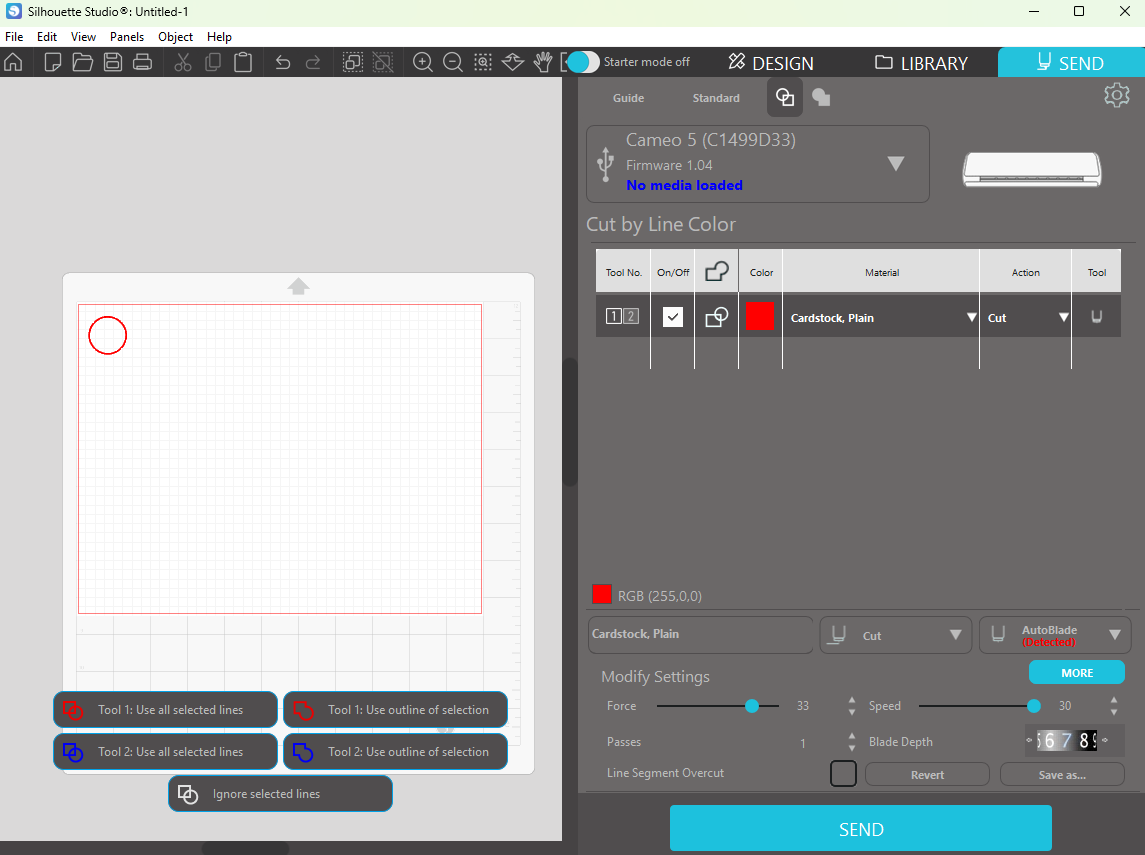 Simple cutting template