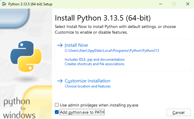 Python installer
