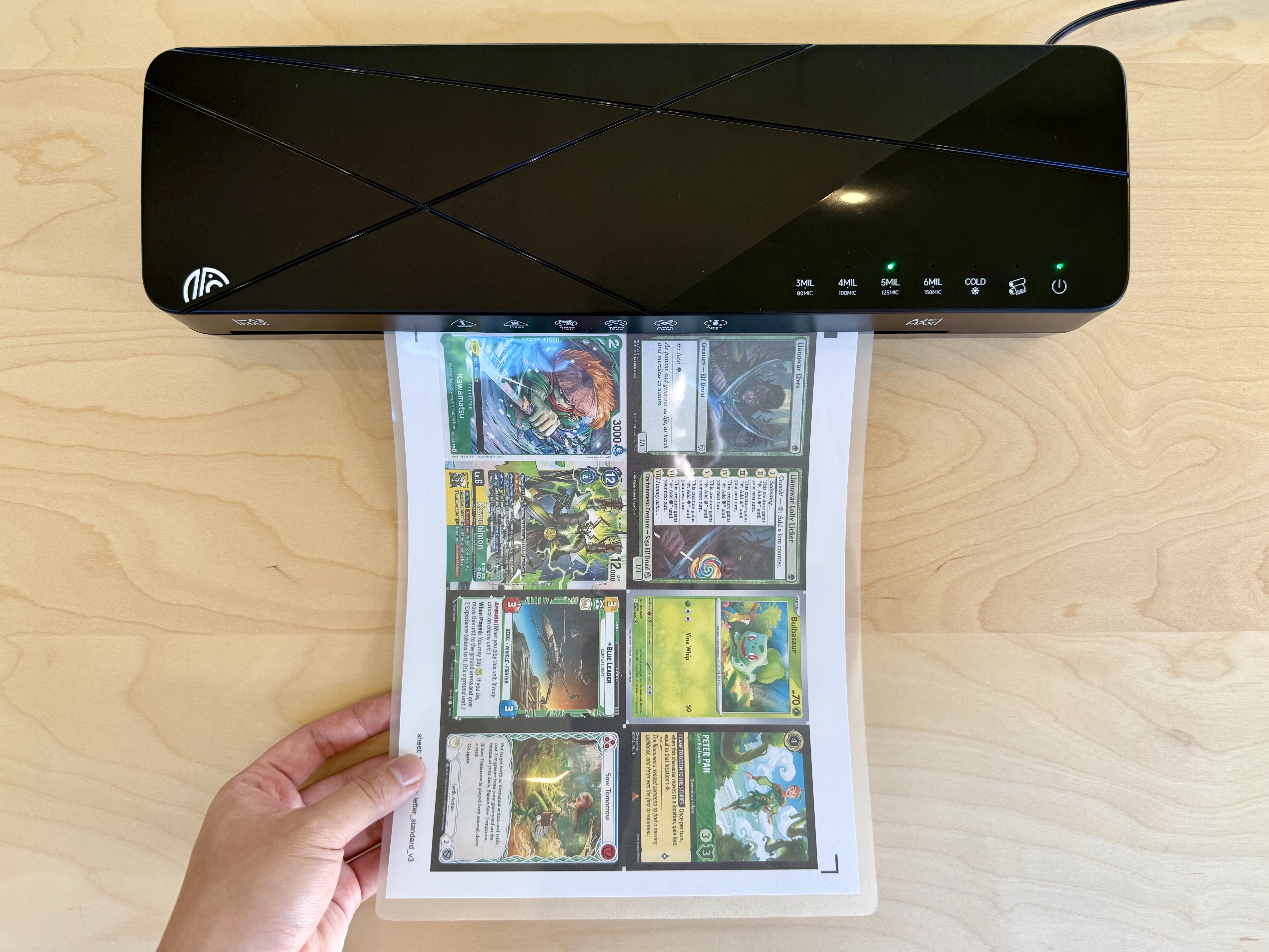 Into the laminator